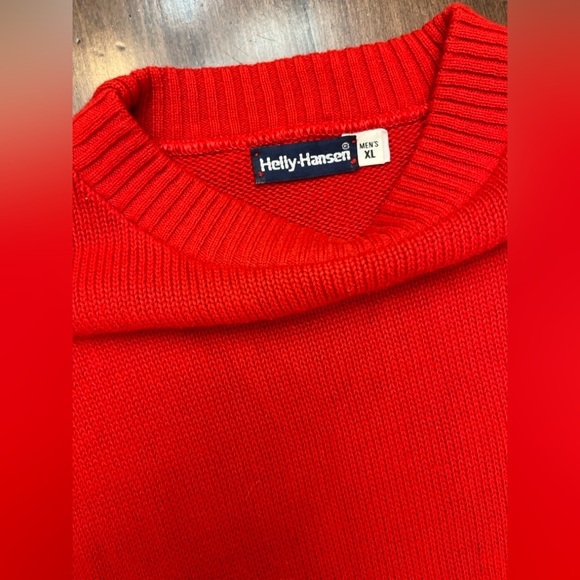 Helly Hansen Vintage Crewneck Sweater Size XL Red Winter Ski Made In USA Hip EUC - Picture 5 of 16